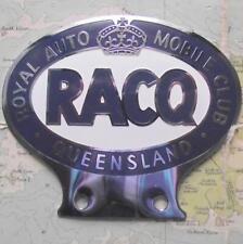 Vintage Chrome Car Mascot Badge Australia Royal Automobile Club Queensland RACQ picture