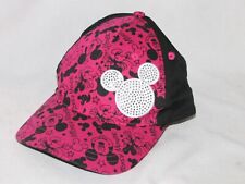 Walt Diseny World Parks Mickey Mouse Pink Youth Jeweled 54-58cm Baseball Hat Cap picture