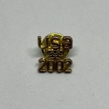 2002 USA Olympics Golden Pin Pinback Button .54