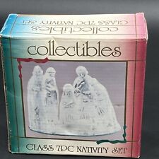 NIB 7 Pc Collectible Glass Nativity Set picture