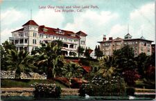 Postcard Lake View Hotel and West Lake Park in Los Angeles, California picture