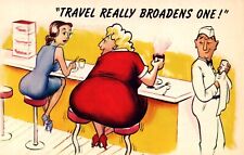 Vacation Makes Your Butt Get Bigger Humor Vintage Postcard 1959 Unposted picture