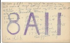 QSL  1923 Buffalo New York   radio card picture