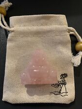 1 Pink Natural Grade A Jade Jadeite Lucky Smile Buddha w/gift bag new picture