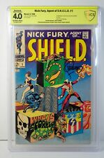 Marvel Comic Nick Fury Agent of SHIELD #1 Signed Jim Steranko Cover CBCS 4.0 picture