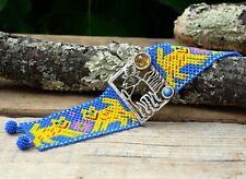 Bracelet by Citlali in Huichol & Otomi Style Amber Turquoise 925 Handmade Mexico picture