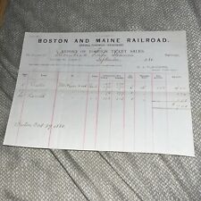 1880 Boston and Maine Railroad Invoice for Moosehead Lake Steamers Account picture
