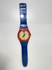 Vintage Tony’s Pizza Promo Wall  Wristwatch Clock 1988 RARE Tested Works 35” picture