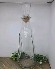 Vintage Hiram Walker Bourbon / Whiskey Glass Decanter Bottle EMPTY Super CLEAN picture