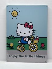 Sanrio Hello Kitty ENJOY THE LITTLE THINGS 8 x 11.5 Inch Metal Sign picture