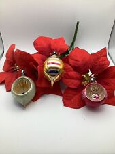 Vintage 1950’s Mercury Glass Christmas Ornaments Made In Poland picture