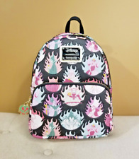 Loungefly Disney Villains Pastel Flames Mini Backpack Evil Queen Poison Apple picture