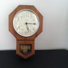 Vintage Waltham Regulator Wall Clock 6333 Oak 21 Inches picture