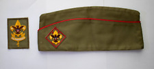 Boy Scout BSA Vintage Garrison Cap Small Uniform Hat and Patch picture