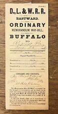 Rare 1886 D.L. & W.R.R. Railroad Eastward Buffalo, Ny Memorandum Way-Bill Train picture