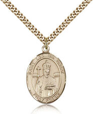 Saint Leo The Great Medal For Men - Gold Filled Necklace On 24 Chain - 30 Da... picture