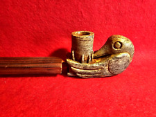 Traditional Stone Bird Pipe Pipe With Beaded Stem  picture