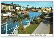 c1960's Picturesque Canals Naples Area Scene Long Beach California CA Postcard picture