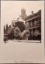 Vintage 1930s Photo of a Street in NEW ORLEANS Louisiana Church Horse & Carriage picture