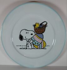 PEANUTS Snoopy Woodstock Easter Egg Dinner Plate Ceramic Dish 10.5