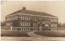 Vintage RPPC Perspective View Consolidated School Galva IA Marten & Hoskins Arc. picture