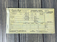 Vintage Candian Pacific Faresaver Plan Railway Passengers Receipt Paper picture