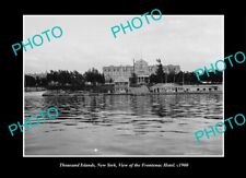 OLD LARGE HISTORIC PHOTO THOUSAND ISLANDS NEW YORK THE FRONTENAC HOTEL c1900 picture