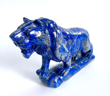 7.6'' Natural Lapis Lazuli Carved Crystal Tiger Skull,Crystal Healing,Home Decor picture