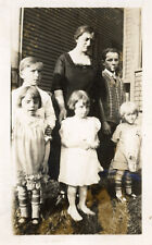 c.1890s sepia Photograph  family 20's  4.25 X 6.5