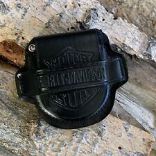 Harley Davidson Embossed Leather Belt Pouch Excellent Condition picture