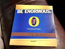 RARE Foster’s Australian Lager “Be Enormous”, Oversized Matchbook W Wood Matches picture