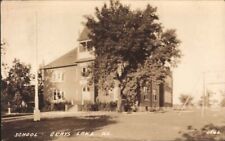 1937 GRAYS LAKE  SCHOOL IL Illinois REAL PHOTO RPPC POSTCARD picture
