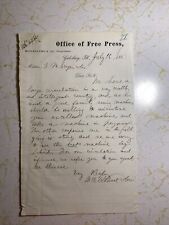 Hand Written Letter 1867 Sewing Machine  picture