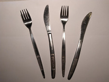 LOT OF 4 OLD LAN CHILE AIRLINES FORKS AND KNIVES SILVERWARE picture