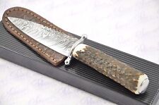 New Damascus Steel Genuine Stag Horn Handle Guard Sgian Dubh Made in Sheffield picture