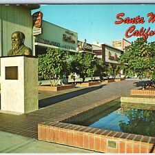 c1960s Santa Monica, CA Greetings PC Shopping Mall Square John Jones Statue A266 picture