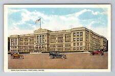 Portland ME-Maine, New High School Building, Antique Vintage Souvenir Postcard picture