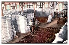 Antique Interior Flour Mill, Agriculture, Stockton, CA Postcard picture