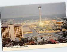 Postcard Night View of Tower of the Americas San Antonio Texas USA picture