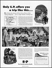 1948 Southern Pacific Railroad Sunset Golden State Route retro art print ad XL11 picture