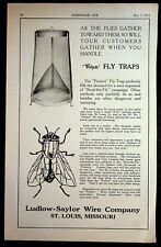 Ludlow Saylor Wire Company Missouri Fly Trap Ad 1914 Universal Casters NY picture