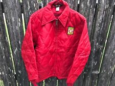 Vintage Red Swingster FUNK'S G HYBRIDS Quilted Farmer Jacket sz Small 1970's 80s picture