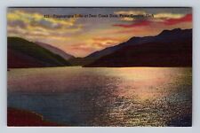 Provo Canyon UT-Utah, Timpanogos Lake, Deer Creek Dam, Antique Vintage Postcard picture