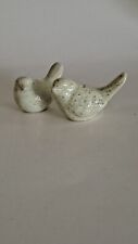 Speckled Pale Green Bird Salt & Pepper Shakers - FREE S/H picture