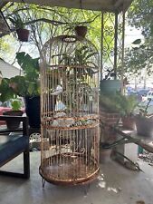 Large Victorian Antique Metal Ornate Bird Cage picture