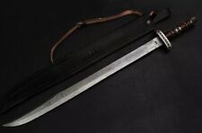 30'' Amazing Handle, Damascus Steel Sword, Battle Ready With Sheath, Best Gift picture