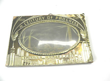 1833-1933 CHICAGO WORLDS FAIR A CENTURY OF PROGRESS PICTURE PLAQUE SKY RIDE USED picture