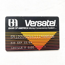 Bank of America Versatel ATM Card Expired 1984 Vintage Collectible Vintage 1980s picture