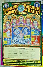 Authentic 1985 Ringling Bros Barnum & Bailey Circus Poster Calendar Cincinnati picture