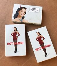 ALTOIDS Rare Cinnamon Mints Devil Woman Hot Damn Black/Red Wood Matches Lot of 3 picture